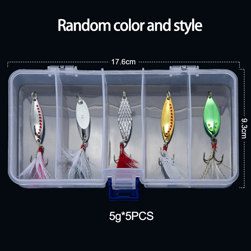 Fishing Lure Crankbait - Colher de metal girador isca de