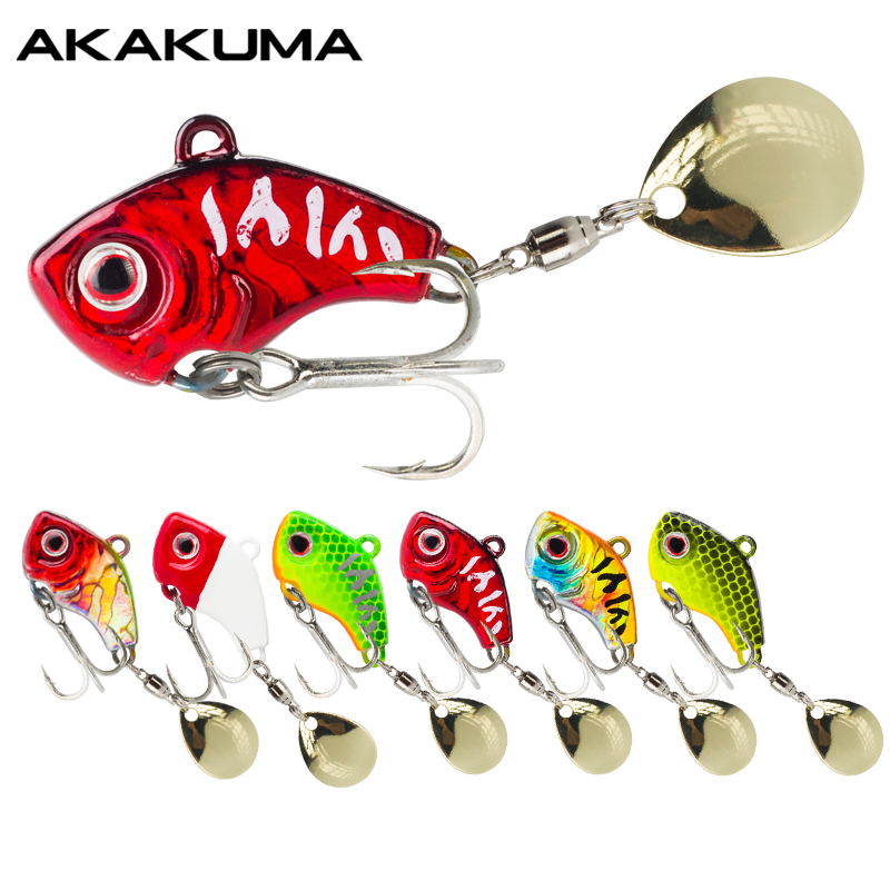 Fishing Lure Crankbait - Conjunto de 6 Iscas Metálicas Rotativas