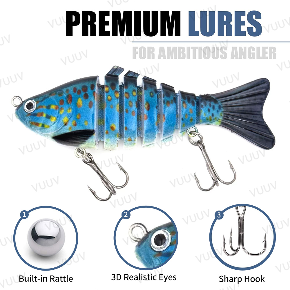 10 Iscas Articuladas Multi-Seg - Fishing Lure Swimbait avaliação e preço