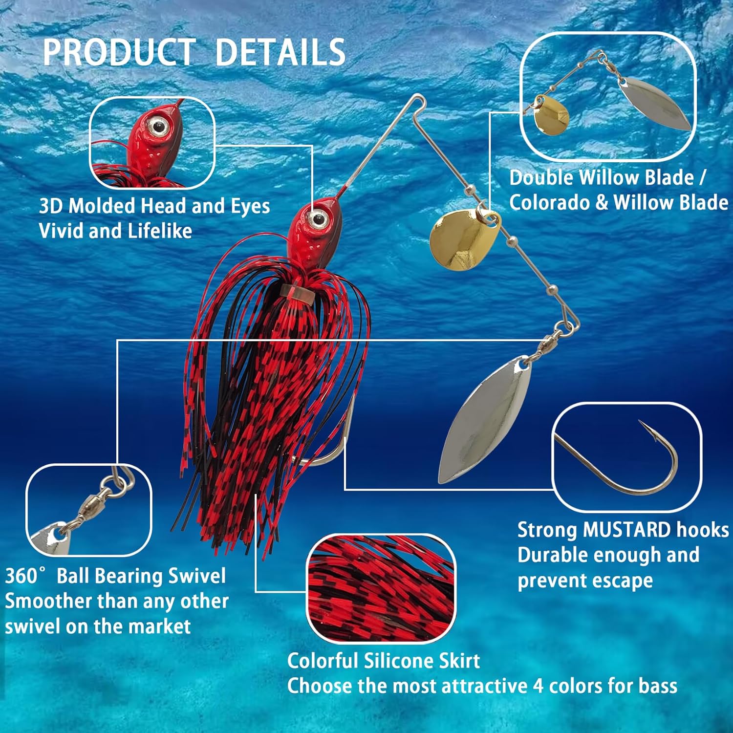 Eupheng spinner isca colher fi - Fishing Lure Swimbait avaliação e preço