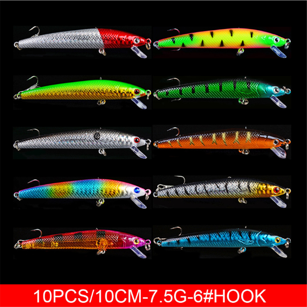 20 pçs/lote minnow iscas de pe - Fishing Lure Crankbait avaliação e preço