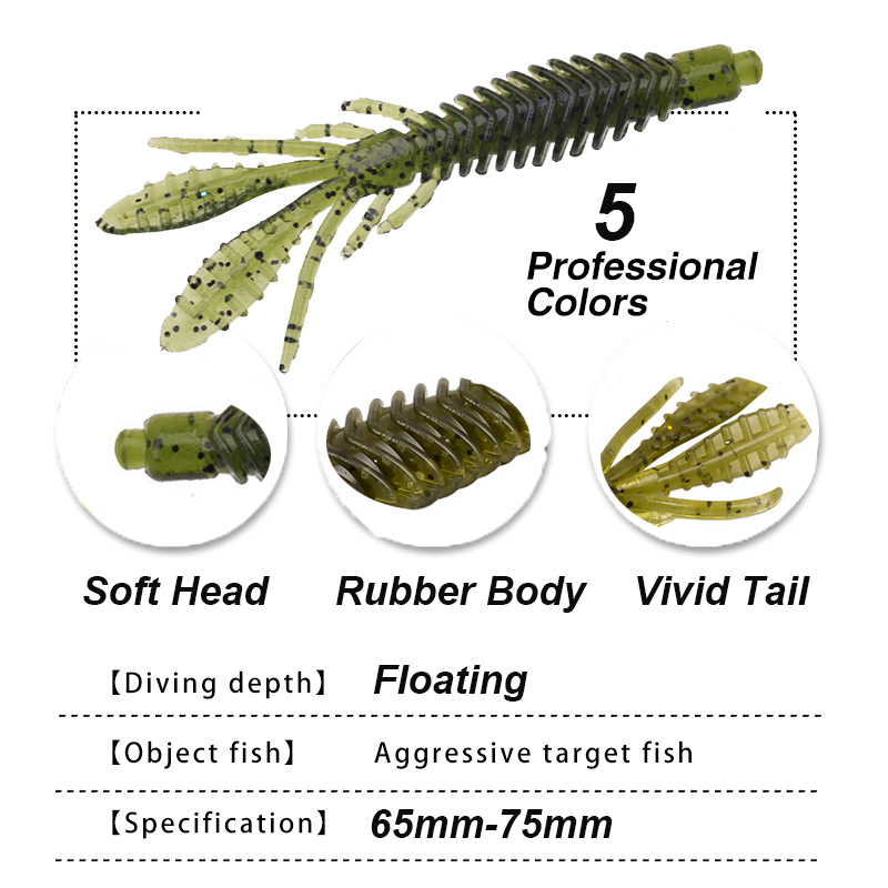 Westbass 5 pçs iscas de larva  - Fishing Lure Swimbait avaliação e preço