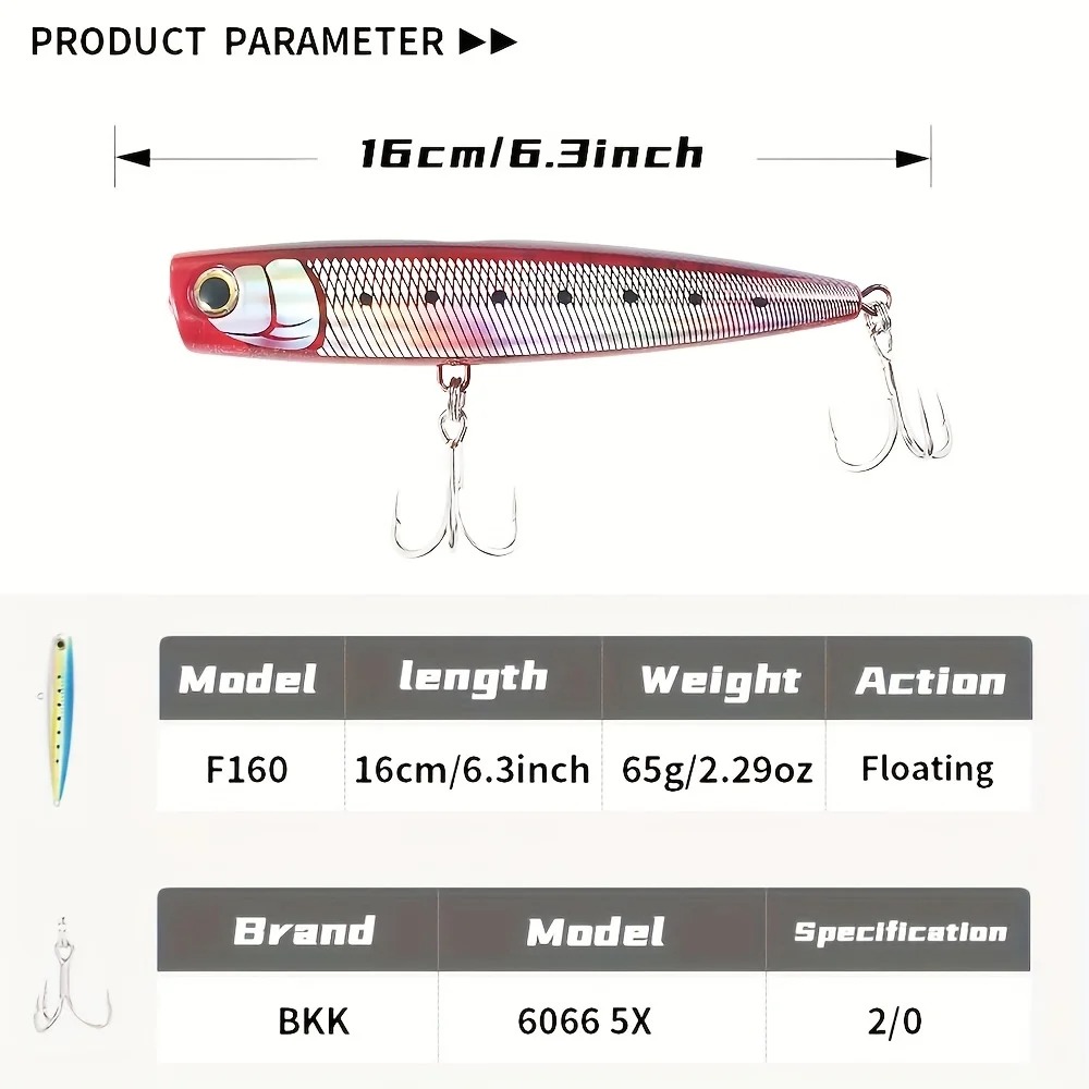 Isca Artificial Popper Grande  - Fishing Lure Popper avaliação e preço