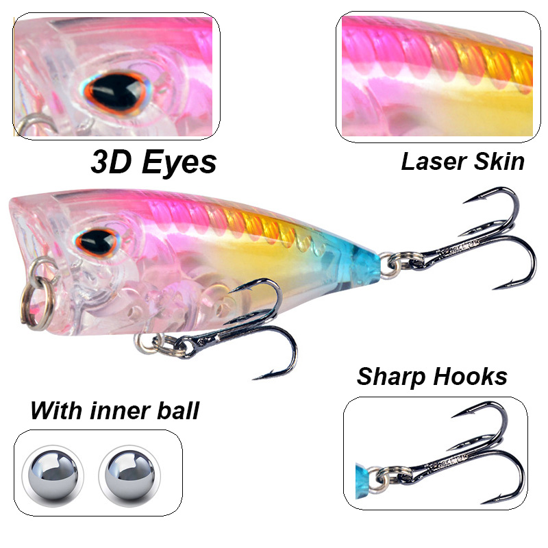 Yucong 1pc mini popper isca de - Fishing Lure Swimbait avaliação e preço
