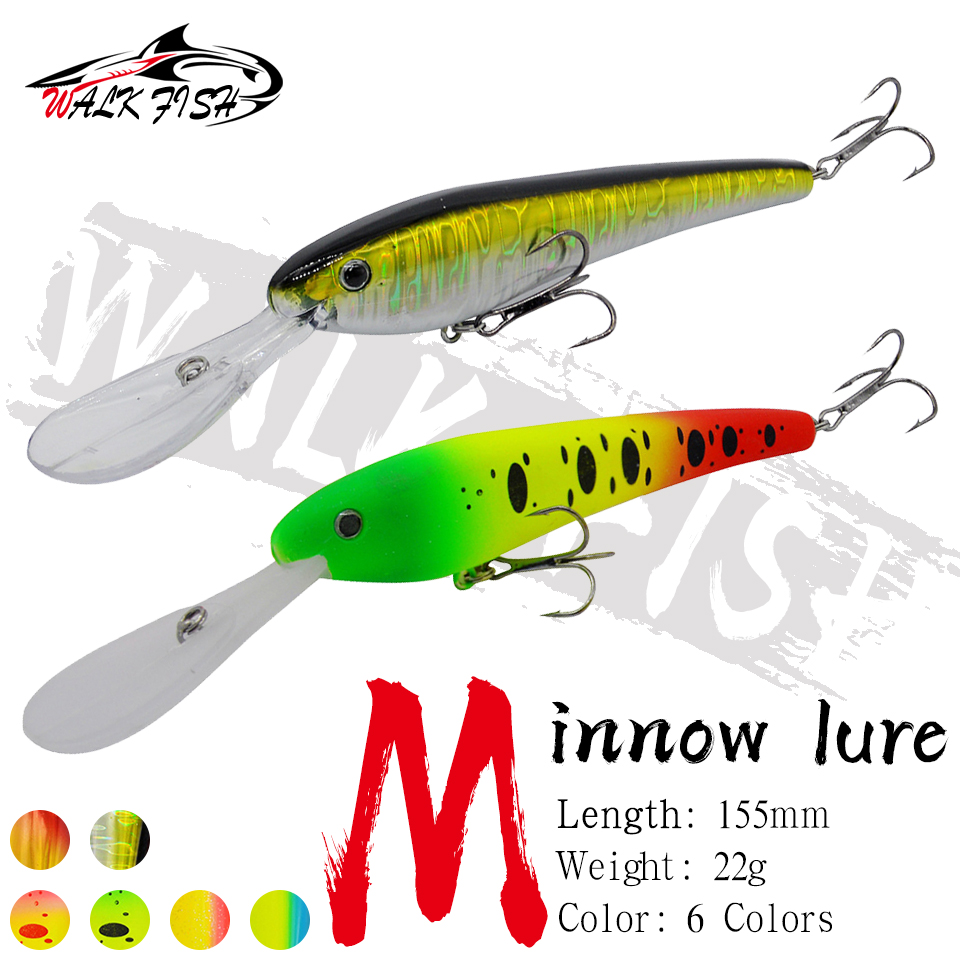 CAMINHADA PEIXE-Long Cast Minn - Fishing Lure Crankbait avaliação e preço